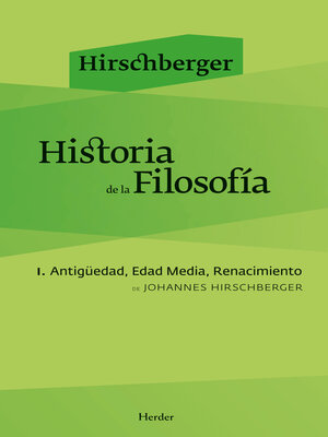 cover image of Historia de la filosofía I